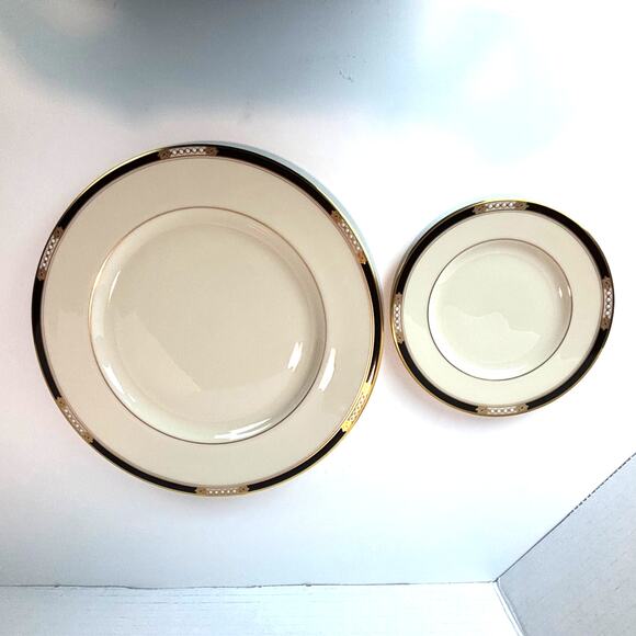 Lenox Hancock Presidential Gold Dinner & Bread Plate Set - Picture 3 of 9